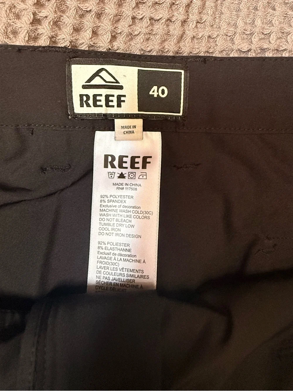 Reef Men's Black Flat Front Performance Shorts